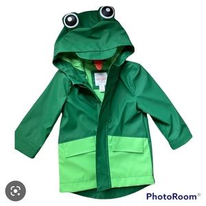 Cat and Jack 🐸 Raincoat Jacket Frog Hooded Toddler Baby Unisex Boy Girl Spring